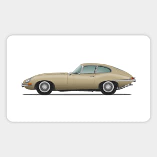 Jaguar E Type Fixed Head Coupe Golden Sand Magnet